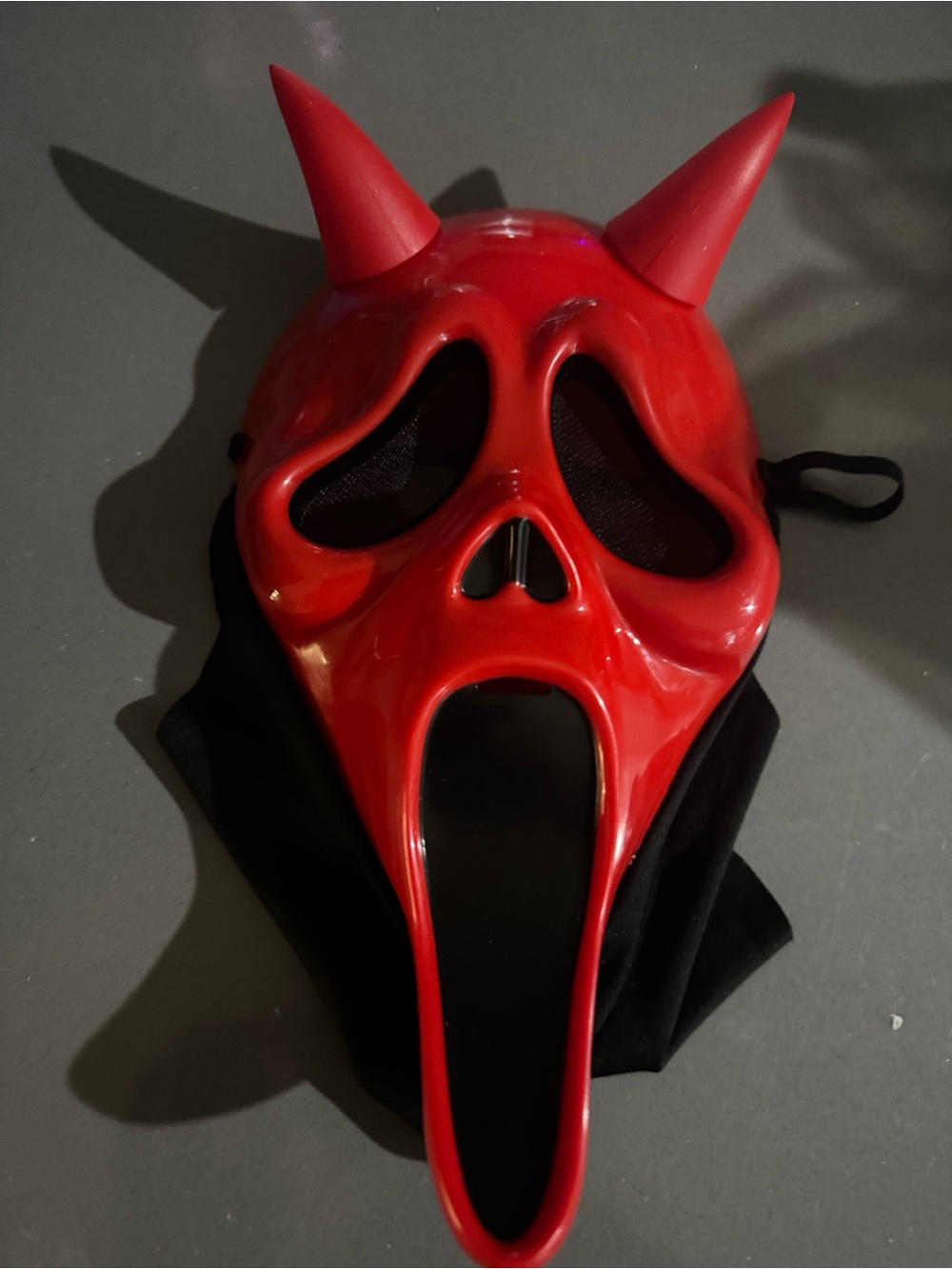 Red Devil-Style VR/AR Accessory Mask with Horns